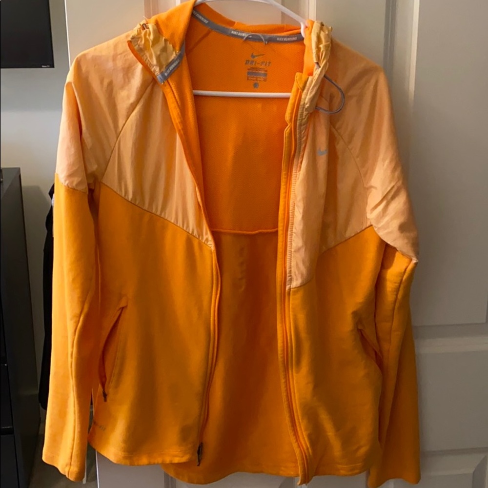 Nike orange running jacket